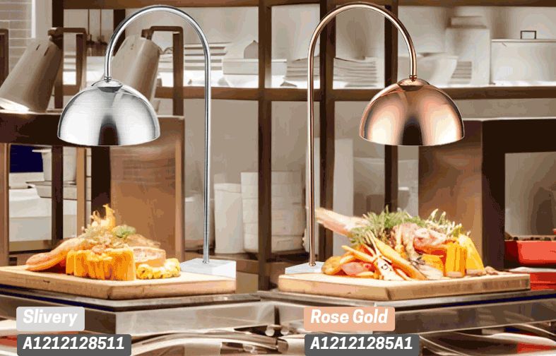 أحدث مصباح تدفئة الطعام بقاعدة رخامية من SUNNEX