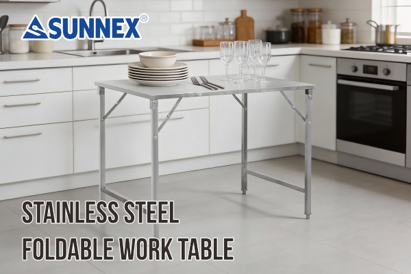 طاولة عمل قابلة للطي SS